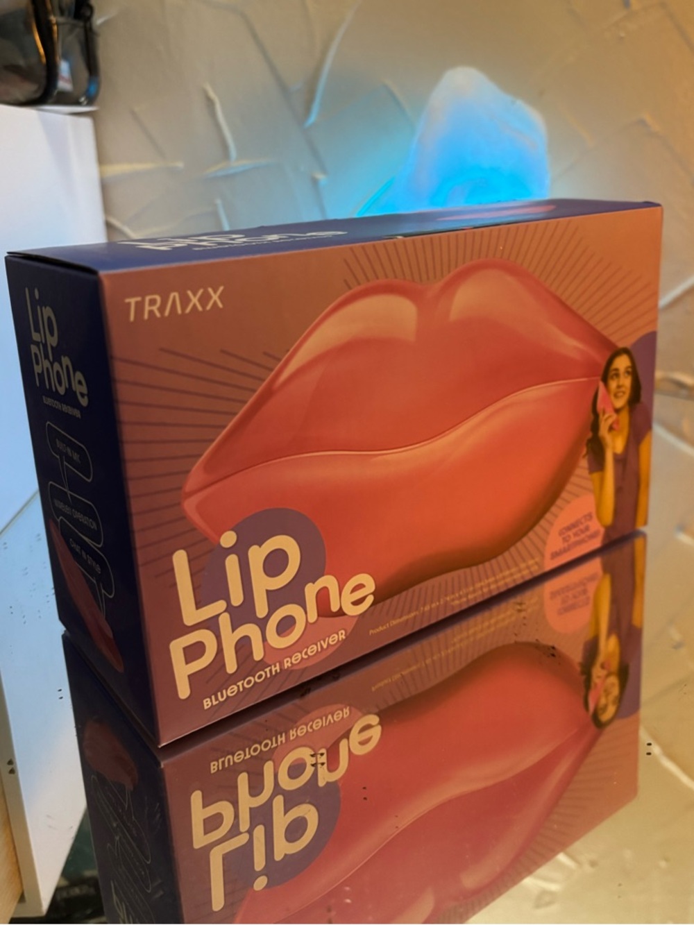 NWT 💋Pink Lip Phone Bluetooth Receiver - Novelty Cell Accessory